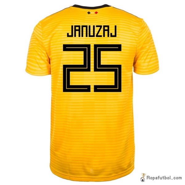 Camiseta Belgica Replica Segunda Ropa Januzaj 2018 Amarillo